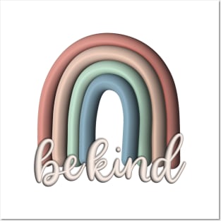 Be Kind 3D Rainbow Posters and Art